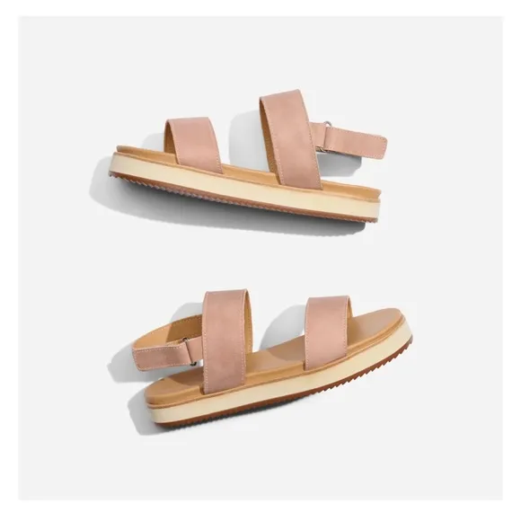 NIB Nisolo x Anthropologie go to flatform sandals in desert rose size 6