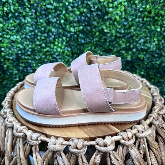 NIB Nisolo x Anthropologie go to flatform sandals in desert rose size 6