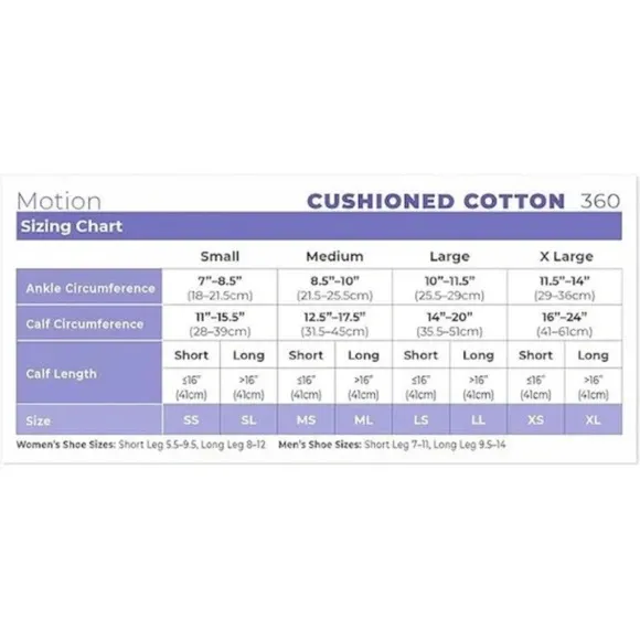 NIB Sigvaris 6 Mens Medical Motion Cushioned Cotton Compression Socks Size M/L