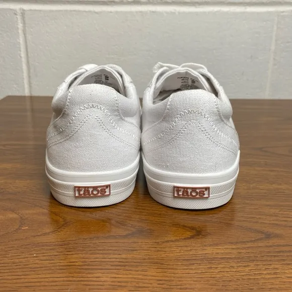 NIB‎ Taos Women's Plim Soul White Low Top Lace up Sneakers Size 11W #PLS-13644