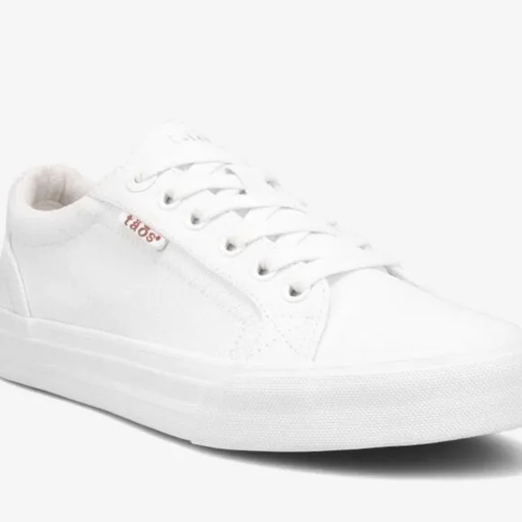 NIB‎ Taos Women's Plim Soul White Low Top Lace up Sneakers Size 11W #PLS-13644