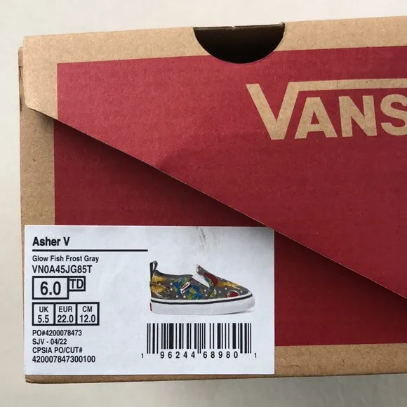 NIB Vans Asher V Toddler Shoes