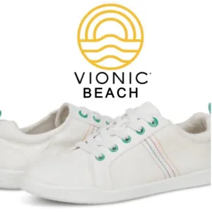 NIB Vionic Beach VEGAN Stinson Casual Sustainable Orthotic Sneakers Shoes Sz 7