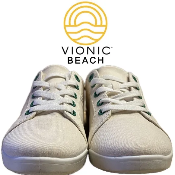 NIB Vionic Beach VEGAN Stinson Casual Sustainable Orthotic Sneakers Shoes Sz 7