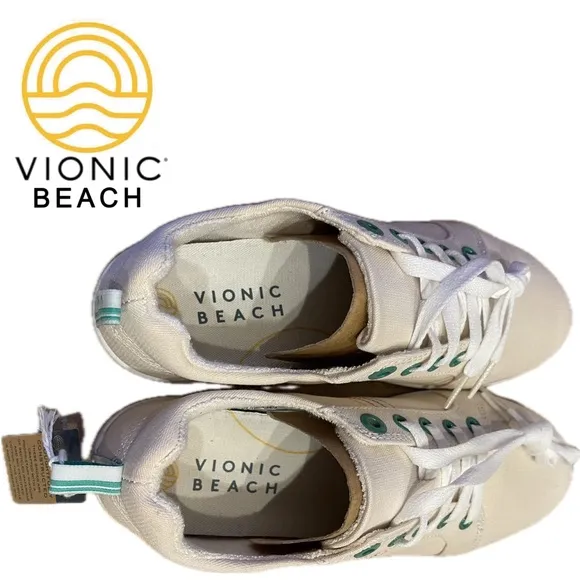 NIB Vionic Beach VEGAN Stinson Casual Sustainable Orthotic Sneakers Shoes Sz 7
