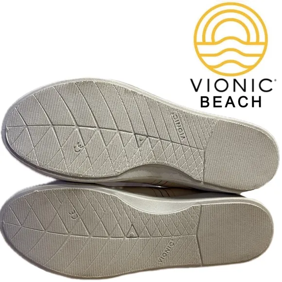 NIB Vionic Beach VEGAN Stinson Casual Sustainable Orthotic Sneakers Shoes Sz 7