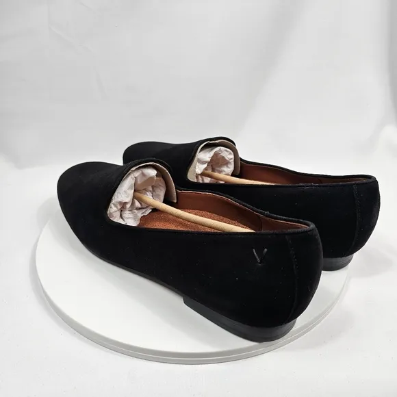 NIB Vionic Willa Slip On Flat Loafer Shoes Suede Vio-Motion Orthotic Black 11 W