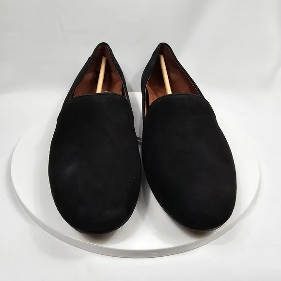 NIB Vionic Willa Slip On Flat Loafer Shoes Suede Vio-Motion Orthotic Black 11 W