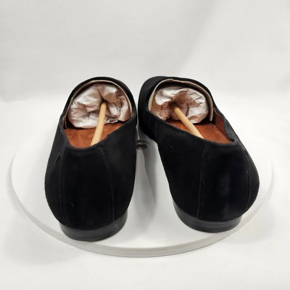 NIB Vionic Willa Slip On Flat Loafer Shoes Suede Vio-Motion Orthotic Black 11 W