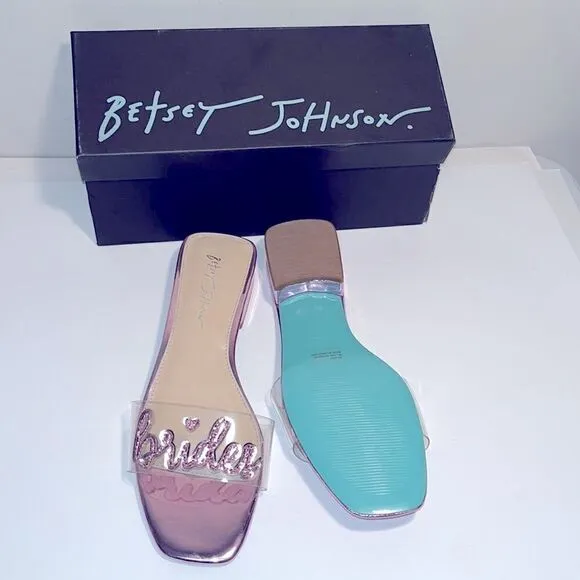 Nib Betsey Johnson square toe sandals