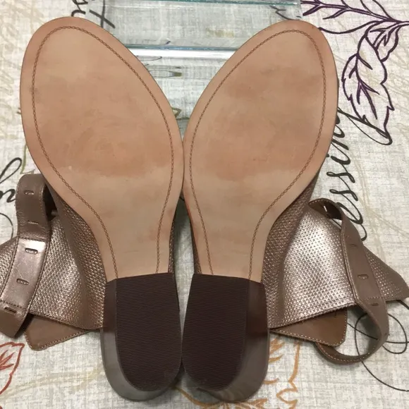 Nicole Talullah Copper Heeled Leather Sandals 11M