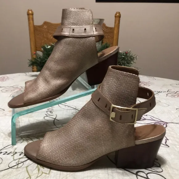 Nicole Talullah Copper Heeled Leather Sandals 11M