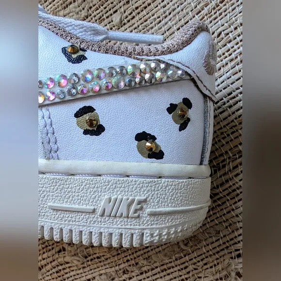 Niike Air Force One with Swarovski crystal accents