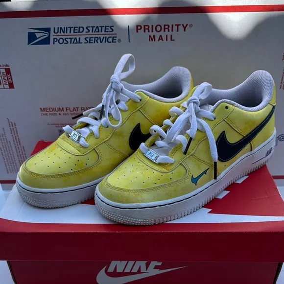 Nike Air Force LV8 GS &quot;Peace, Love, Basketball&quot; Youth Sz 7Y DC7299 700 B Grade