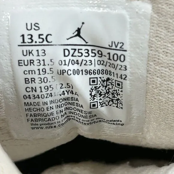 Nike Air Jordan 1 Mid SE PS Pink Oxford Shoes Toddler 13.5C Sneaker DZ5359-100