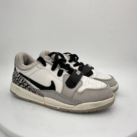 Nike Air Jordan Legacy 312 White Wolf Grey Black Kids Shoes CD9055-105 Size 12C