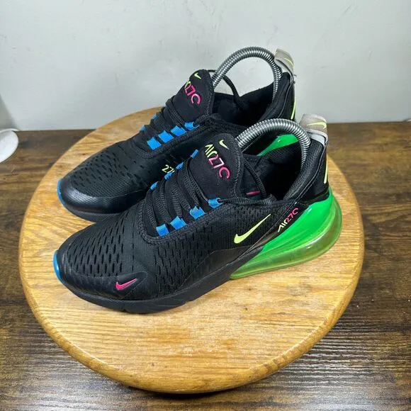 Nike Air Max 270 Black Ghost Green Shoes Sneakers Women's Size 8 DD9715-100