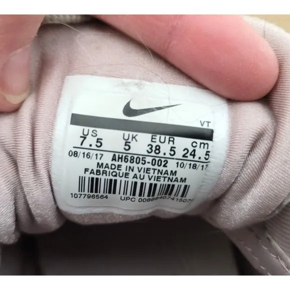Nike Air Max 97 Ultra 17 Shoes Womens Size 7.5 Lux Vast Gray Pink Velvet Suede