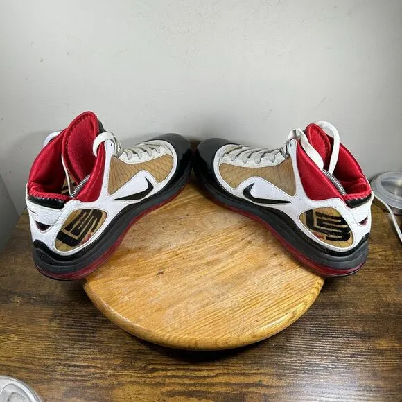 Nike Air Max LeBron 7‎ White Black Red Mens Size 12 Shoes 375664-102