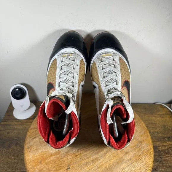 Nike Air Max LeBron 7‎ White Black Red Mens Size 12 Shoes 375664-102