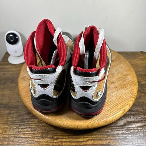 Nike Air Max LeBron 7‎ White Black Red Mens Size 12 Shoes 375664-102