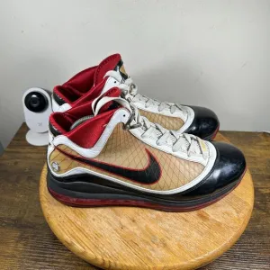 Nike Air Max LeBron 7‎ White Black Red Mens Size 12 Shoes 375664-102