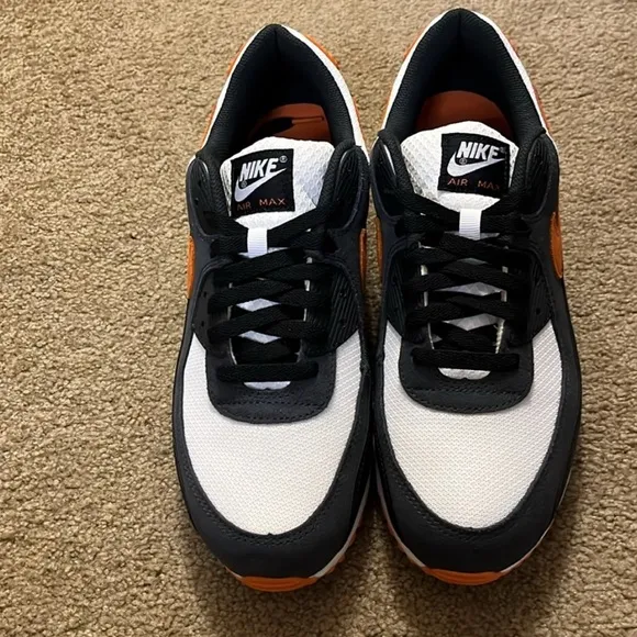 Nike Air Max Men's Shoes - Black, White and Orange