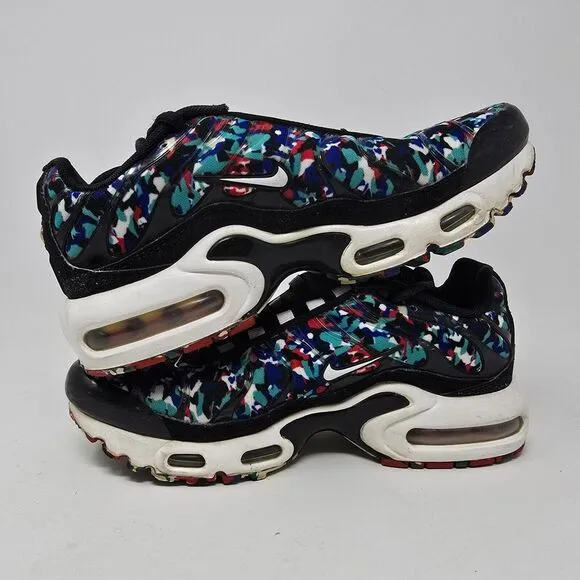 Nike Air Max Plus GS Black Hyper Blue CU 4623-001 Size 4.5Y Shoes