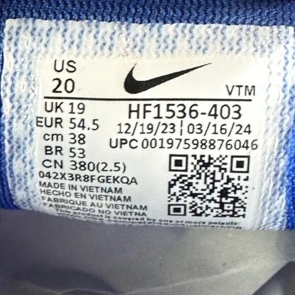 Nike Air Pegasus 4 Men's size 20 Blue Running Shoes HF1536-403