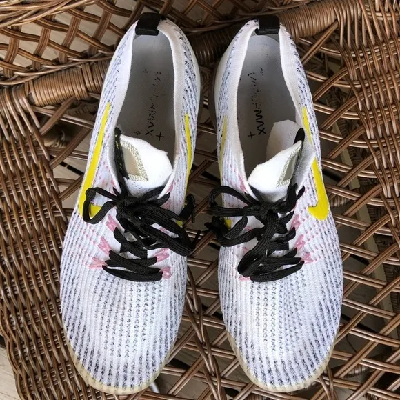 Nike Air VaporMax Flyknit 3 'White Dynamic Yellow' AJ6900-103 size 9.5