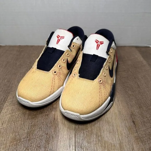 Nike‎ Boy's Kobe 7 VII Olympic USA Team Red White Blue Size 5.5Y
