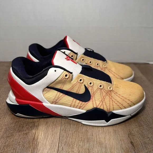 Nike‎ Boy's Kobe 7 VII Olympic USA Team Red White Blue Size 5.5Y