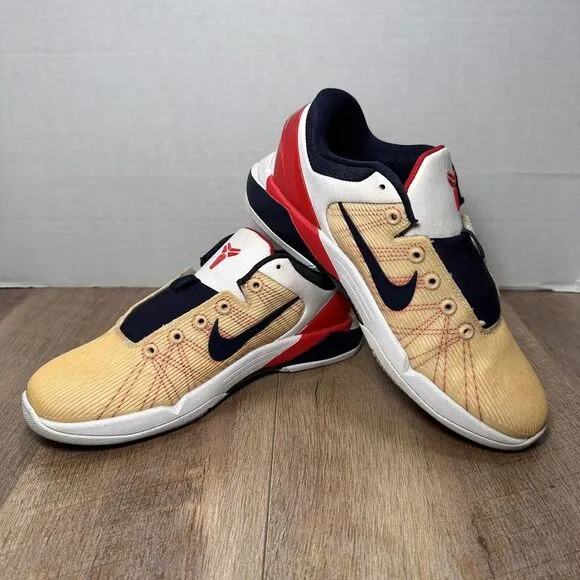 Nike‎ Boy's Kobe 7 VII Olympic USA Team Red White Blue Size 5.5Y