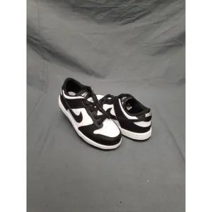 Nike Dunk Low Slip On Sneakers Kids Size 10 White Black NEW IN BOX!