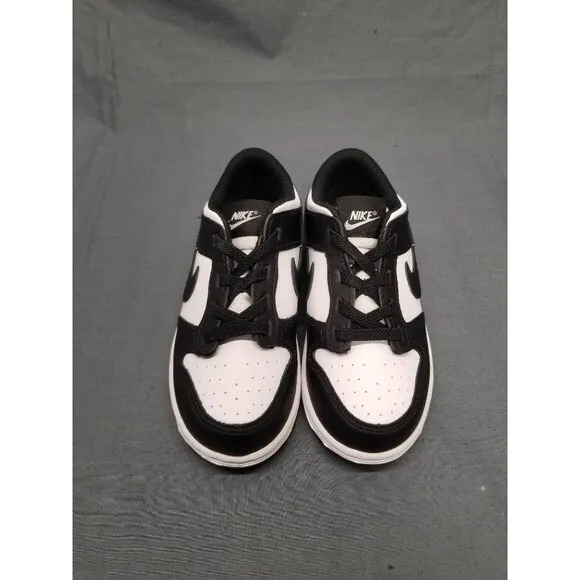 Nike Dunk Low Slip On Sneakers Kids Size 10 White Black NEW IN BOX!