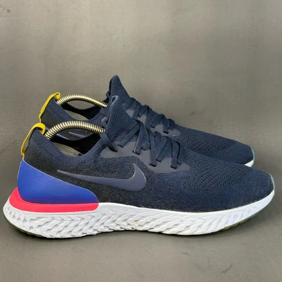 Nike Epic React Flyknit 'College Navy' athletic sneaker shoes men’s size 11