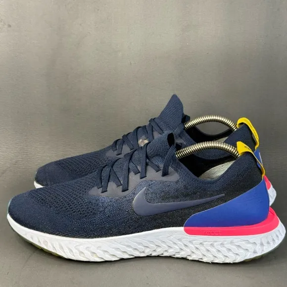 Nike Epic React Flyknit 'College Navy' athletic sneaker shoes men’s size 11