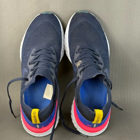 Nike Epic React Flyknit 'College Navy' athletic sneaker shoes men’s size 11