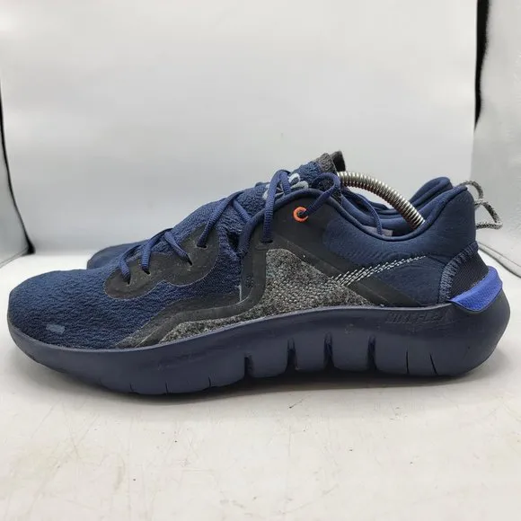 Nike Flex 2021 RN Mens 12 Midnight Navy Blue Cool Grey Running Shoes CW3408-400