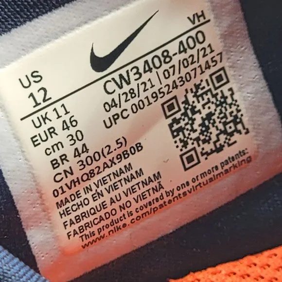 Nike Flex 2021 RN Mens 12 Midnight Navy Blue Cool Grey Running Shoes CW3408-400
