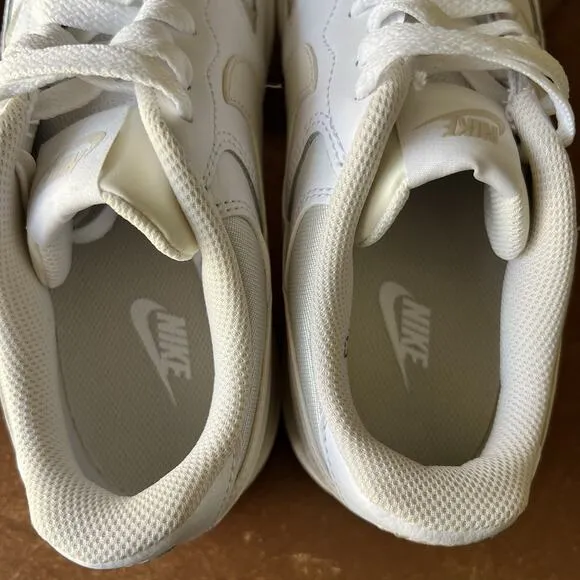 Nike Gamma Force White Phantom Light Bone Leather Sneaker Shoes Size 8.5
