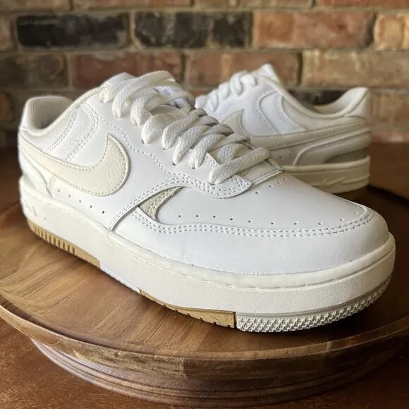 Nike Gamma Force White Phantom Light Bone Leather Sneaker Shoes Size 8.5