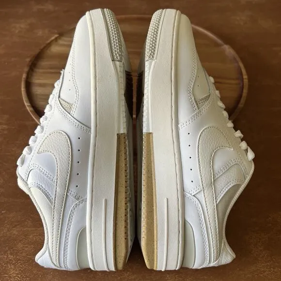 Nike Gamma Force White Phantom Light Bone Leather Sneaker Shoes Size 8.5