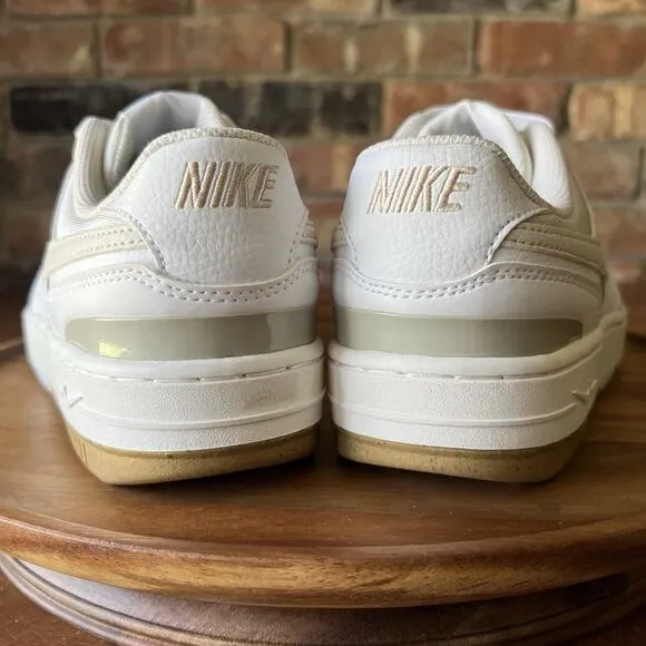 Nike Gamma Force White Phantom Light Bone Leather Sneaker Shoes Size 8.5