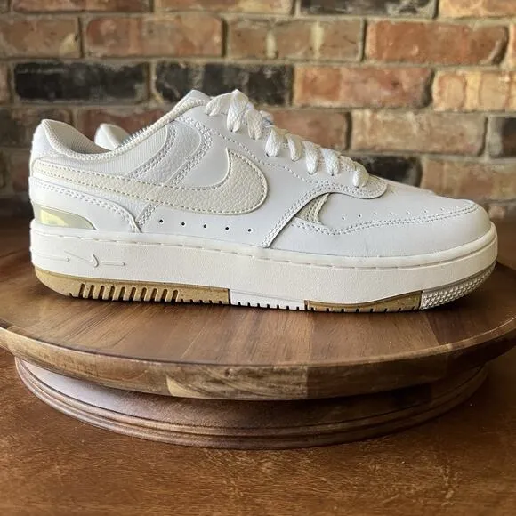 Nike Gamma Force White Phantom Light Bone Leather Sneaker Shoes Size 8.5