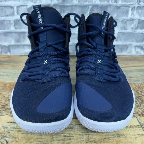 Nike‎ Hyperdunk X TB Midnight Navy White Basketball Shoes AR0467-402 Mens Size 8