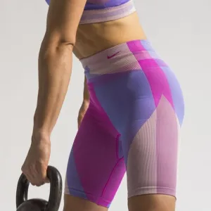 Nike Icon Clash Epic Lux Sculpt Tights Leggings Bike Shorts Pink Blue Women's S