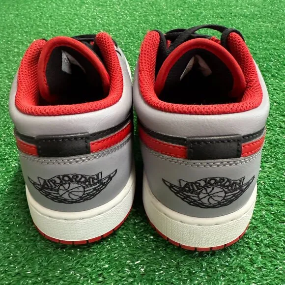 Nike Jordan 1 Low Cement Fire Red GS Shoes 553560-060 VNDS Sz 4.5