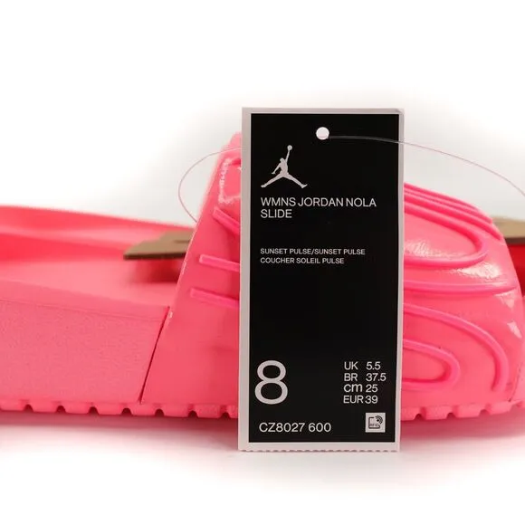 Nike Jordan Nola Slide Pink Slip on CZ8027-600 Womens Sandals Size 8