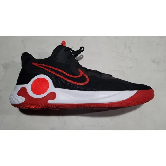 Nike KD Trey 5 IX Basketball Shoes Black/Red/White CW3400 001 Men's Size 18 NEW